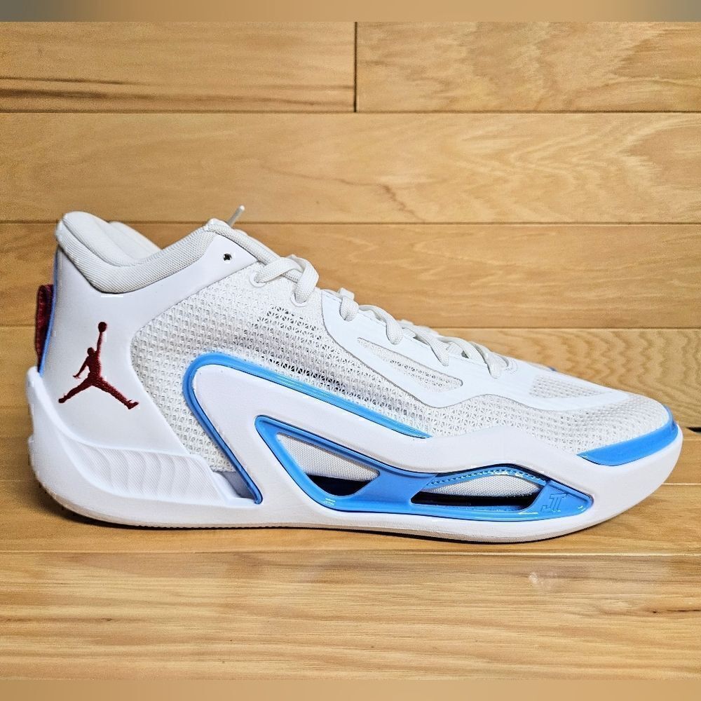 Jordan Tatum 1 White Red Blue Archer Ave St. Louis Basketball Shoes DX5573-100